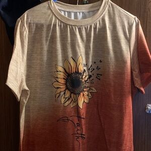 Sunflower Ombre Short Sleeve Tee